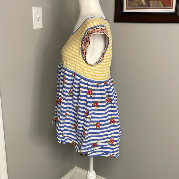 Matilda Jane On My Mind Stripe & Floral Tank Top Womens Size Medium - Picture 3 of 6